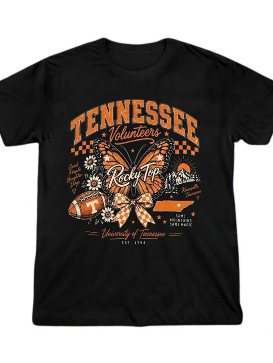 Gildan Tops - Black Tennessee Volunteers Rocky Top Graphic Tee - Orange & White
